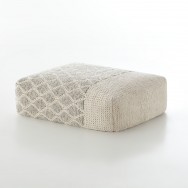 ivory-rhombus pouf