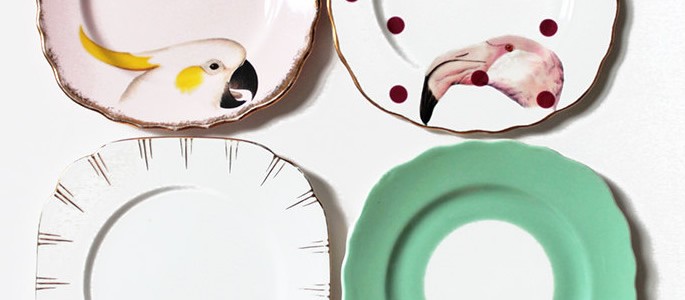 birds plates by yvonne ellen