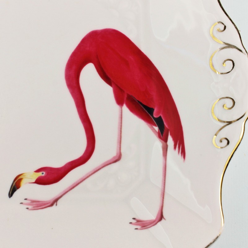 flamingo plate by yvonne ellen