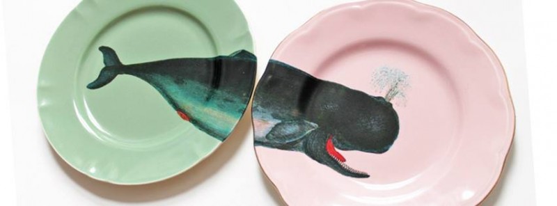 whale plate by yvonne ellen