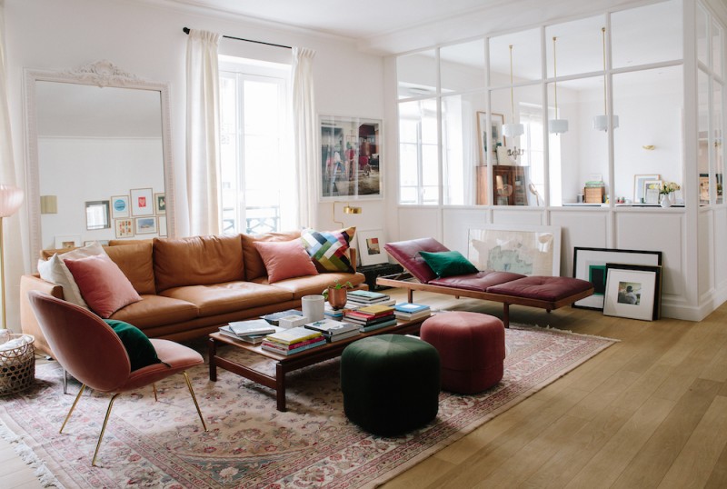 Morgane Sézalory, Paris apartment. Living room.