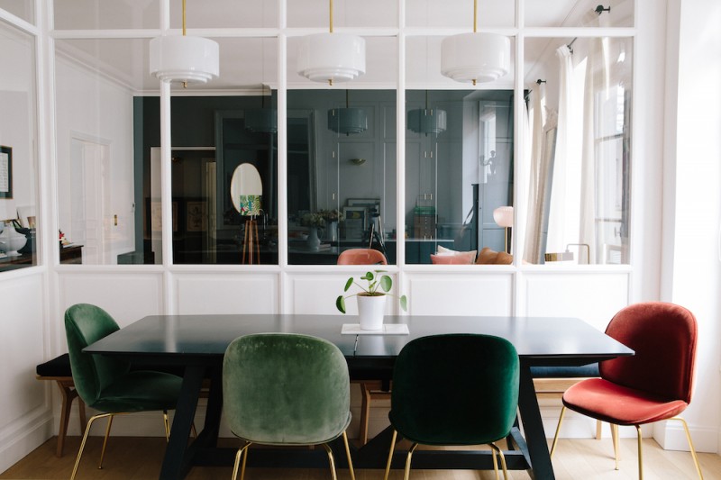 Morgane Sézalory, Paris apartment. Window room divider.