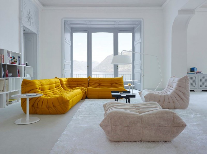 bright yellow togo by ligne roset