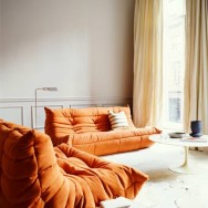 warm brown togo ligne roset