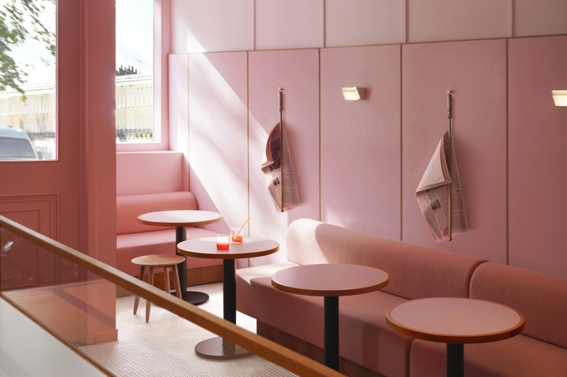 The designers from Child Studio worked with Formica factory to recreate the original ‘linen’ pattern design popular in the 1970s, opting for a suitably ‘Millennial pink’ shade.