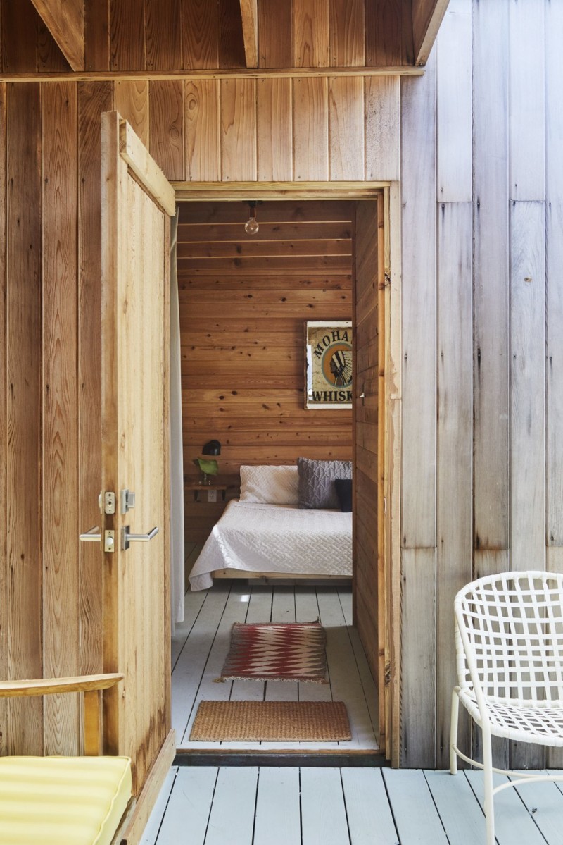 The bedroom is accessed from the breezeway