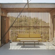 the project is a combination of volumes and outdoor decks that were designed to dissolve within the landscape.