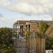 This house is both an eco-resort and surf camp.