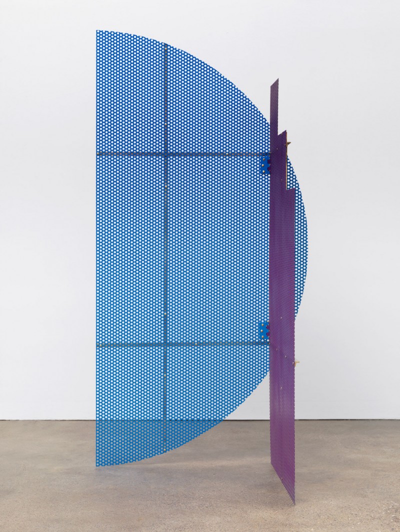 perforated sheet metal, brass, lacquer - 140 x 115 x 90cm